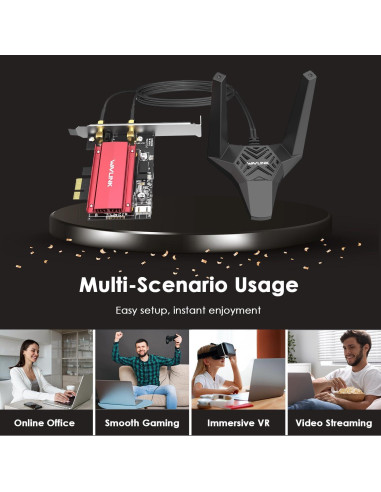 Tarjeta de Red WAVLINK WiFi 6E AX5400M PCIe Bluetooth 5.3