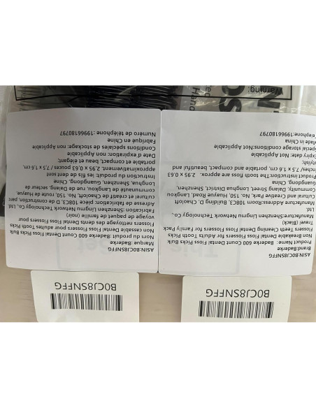 Palillos de Hilo Dental Baderke 600 Unidades Portátiles