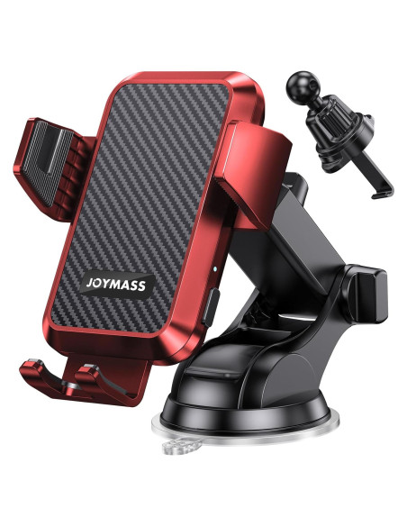 Cargador Inalámbrico para Auto JOYMASS 15W Rojo Soporte Teléfono