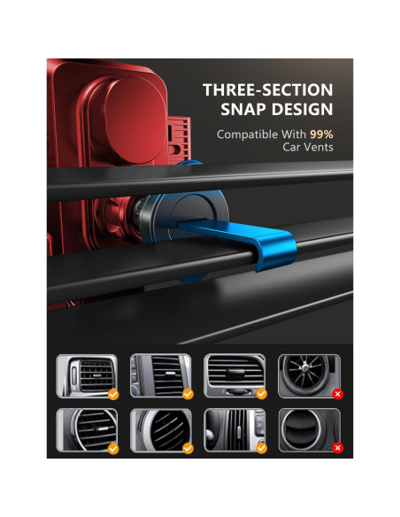 Cargador Inalámbrico para Auto JOYMASS 15W Rojo Soporte Teléfono