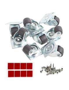 Mini Ruedas Giratorias Autoadhesivas WANLIAN 13mm 8 Piezas
