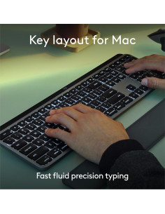 Teclado Inalámbrico Logitech MX Keys S para Mac - Gris Pálido 2