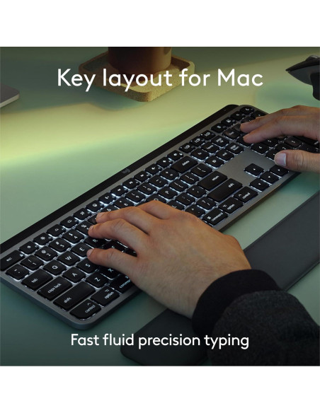 Teclado Inalámbrico Logitech MX Keys S para Mac - Gris Pálido