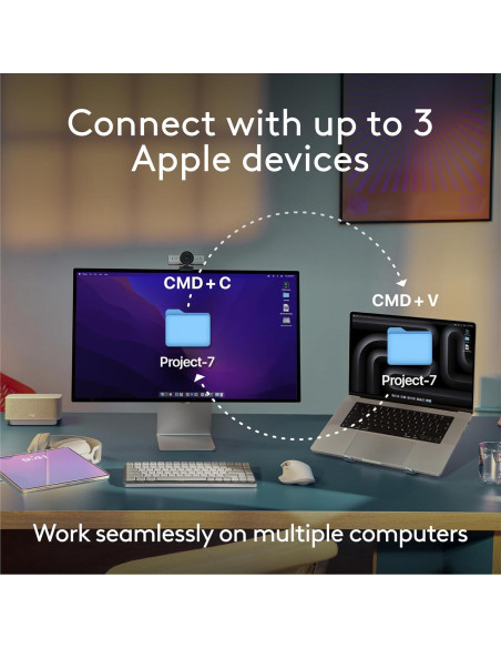 Teclado Inalámbrico Logitech MX Keys S para Mac - Gris Pálido