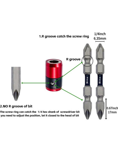 Juego de 6 Soportes Magnéticos JFOGO + 2 Puntas PH2