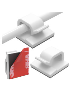 Clips para Cables Yocice 40pcs Adhesivos Fuertes Blanco