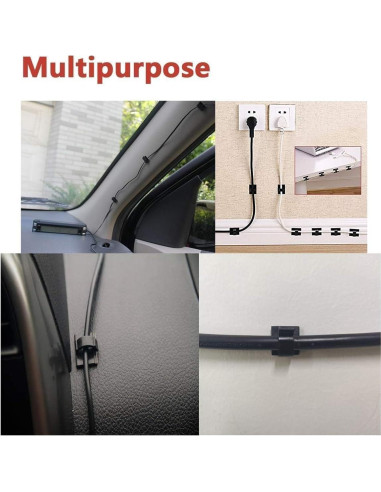 Clips para Cables Yocice 40pcs Adhesivos Fuertes Blanco