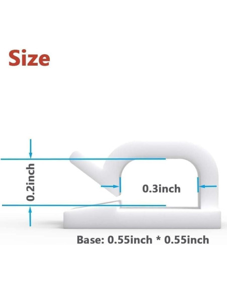 Clips para Cables Yocice 40pcs Adhesivos Fuertes Blanco