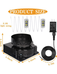 Soplador de Aire Wgkhk 1A con 2 Luces LED para Inflables 2