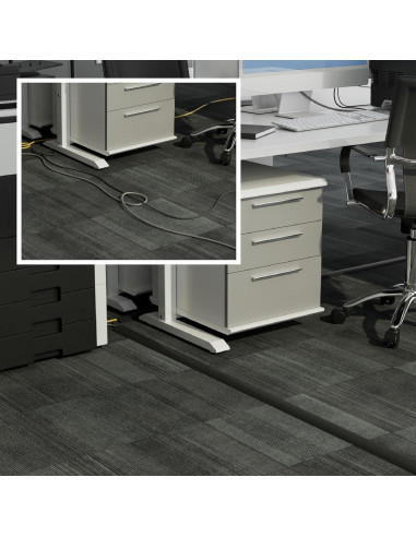 Cubierta de Cable de Suelo D-Line 6 Pies Negra Antideslizante