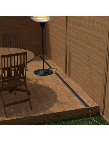 Cubierta de Cable de Suelo D-Line 6 Pies Negra Antideslizante