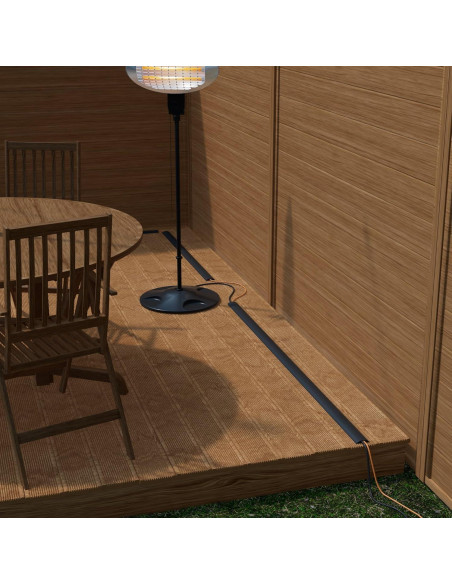 Cubierta de Cable de Suelo D-Line 6 Pies Negra Antideslizante