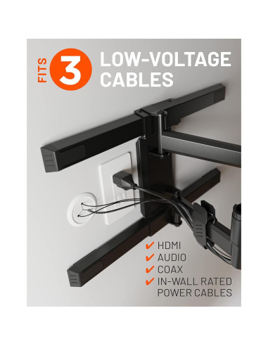 Ocultadores de Cables ECHOGEAR - Paquete de 4 Blancos