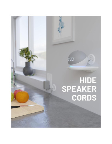 Ocultadores de Cables ECHOGEAR - Paquete de 4 Blancos