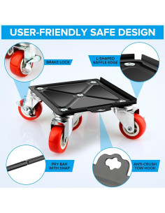 Carro de Muebles MIDOAIS con 5 Ruedas y Elevador 1723 kg 2