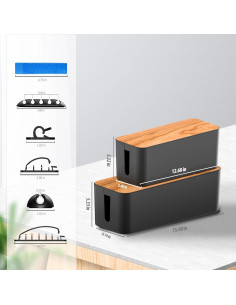 Caja Organizadora de Cables CABLE GARDEN 2 Piezas Negro 2
