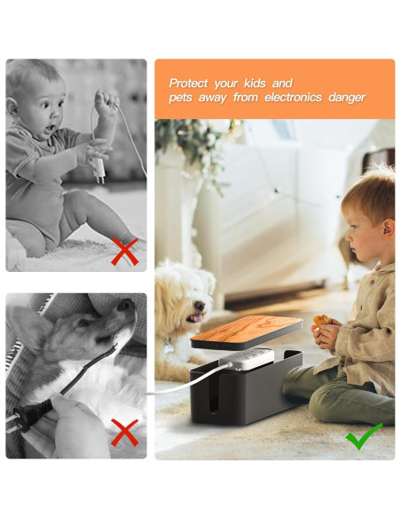 Caja Organizadora de Cables CABLE GARDEN 2 Piezas Negro