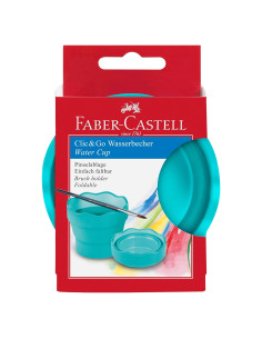 Vaso de Agua para Pintura Plegable Faber-Castell Turquesa 355 ml