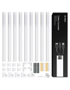 Ocultador de Cables EVEO 388,62 cm Blanco Pintable
