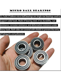 5 PCS Balero R8-2RS 12.7mm Doble Sellado para Electrodomésticos 2