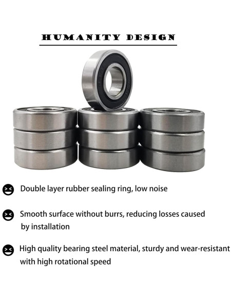 5 PCS Balero R8-2RS 12.7mm Doble Sellado para Electrodomésticos