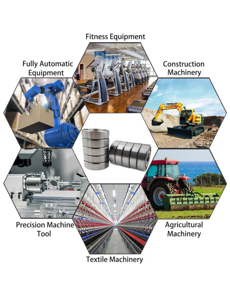 5 PCS Balero R8-2RS 12.7mm Doble Sellado para Electrodomésticos