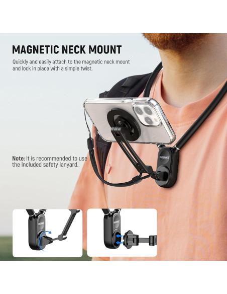 Soporte Magnético para Cuello NEEWER GP16 para Teléfono y Cámara