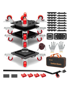 Carretilla de Muebles MYUEA 5 Ruedas 1498 kg con Freno