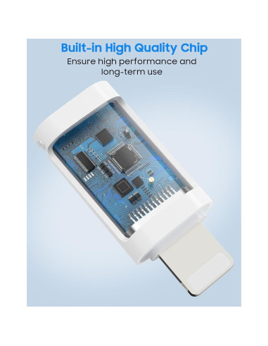 Adaptador MoKo USB C a Lightning y USB A, carga 10W