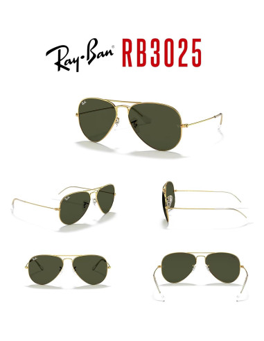 Gafas de sol Ray-Ban RB3025 Aviator Unisex Oro/Gris 55mm