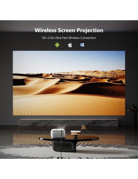 Proyector Mini ALLIWAVA PR550 4K 18000 Lúmenes WiFi