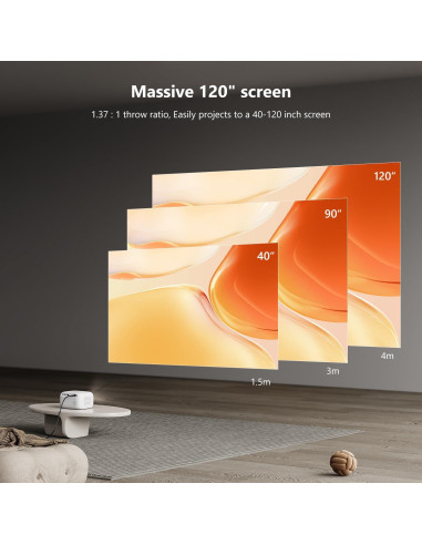 Proyector Mini ALLIWAVA PR550 4K 18000 Lúmenes WiFi