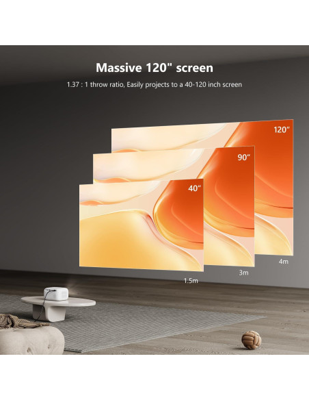 Proyector Mini ALLIWAVA PR550 4K 18000 Lúmenes WiFi