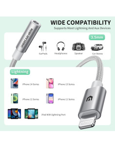 Adaptador de Auriculares UNBREAKcable Lightning a 3.5mm 2