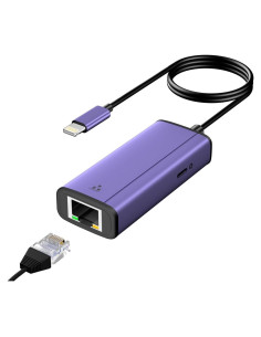 Adaptador Lightning a Ethernet Sunshot 2 en 1 RJ45 50 cm