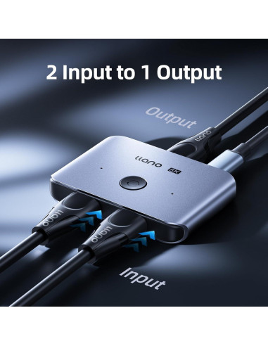 Switch HDMI 2.1 llano 8K 4K@120Hz Selector Aluminio