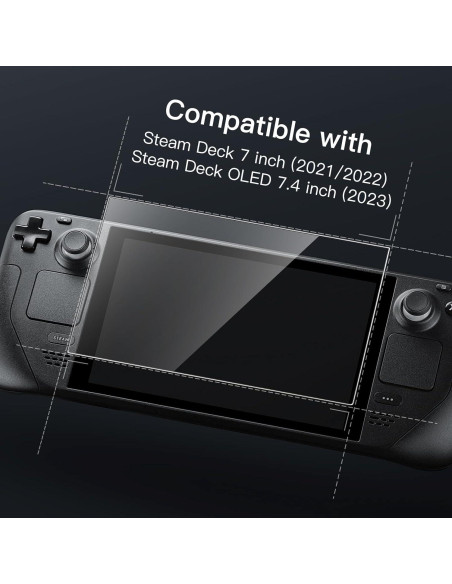 Protector de Pantalla JETech para Steam Deck 7.4" y 7" 2 Pzas