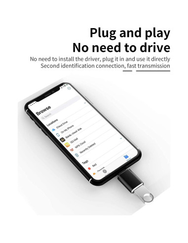Adaptador Lightning a USB 3.0 Hembra esbeecables OTG
