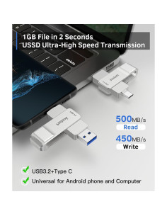 Unidad Flash USB C JOSTART 256GB 500MB/s Doble Interfaz 2
