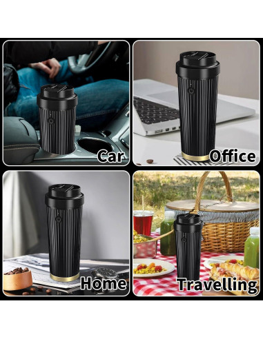 Taza inteligente 12V Yesinaly 2 en 1 para auto