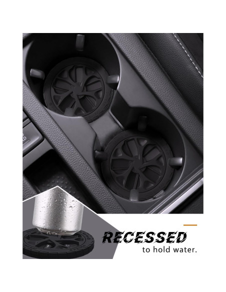 Posavasos para Automóvil Umirro 2TA Negro 7.30 cm 2 Piezas