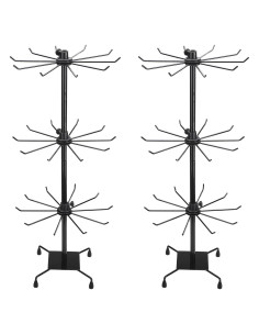 Soporte de Joyería BestAlice 2PCS Rotativo Ajustable Negro