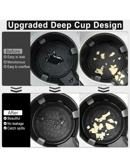 Posavasos de Silicona SINGARO para Coche - Juego de 4 Negro