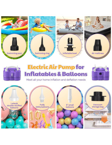 Bomba de aire eléctrica 3 en 1 Keaibuding 1.12 kg inflador