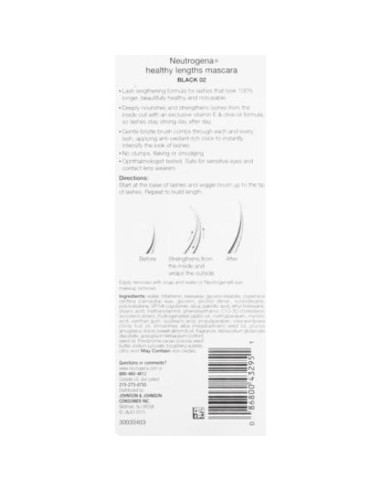 Máscara Neutrogena Healthy Lengths 02 Negro 5,97 g Alarga Pestañas