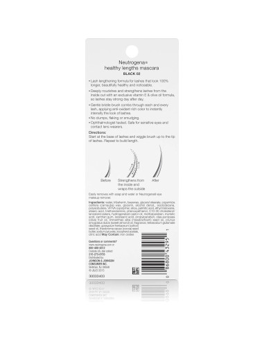 Máscara Neutrogena Healthy Lengths 02 Negro 5,97 g Alarga Pestañas