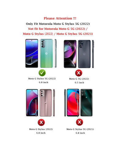 Funda Grado Militar PUSHIMEI para Moto G Stylus 5G 2022 - Rosa