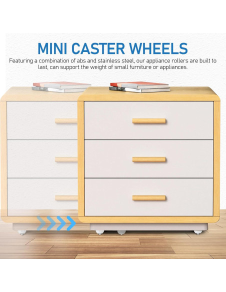 Ruedas Universales Homoyoyo Autoadhesivas para Muebles