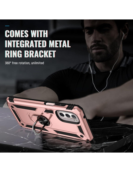 Funda Grado Militar PUSHIMEI para Moto G Stylus 5G 2022 - Rosa