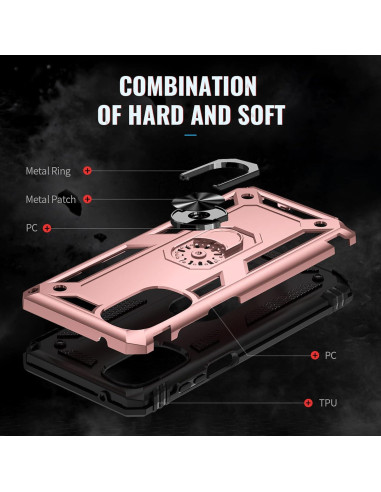 Funda Grado Militar PUSHIMEI para Moto G Stylus 5G 2022 - Rosa